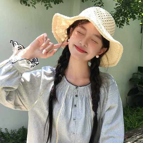 『高品质』镂空渔夫帽子女遮阳帽度假太阳帽新款夏季防晒2025出游