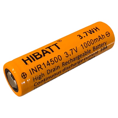 1000mAh足容量10A动力14500锂电池5号尺寸AA 尖平头3.7V 700mAh