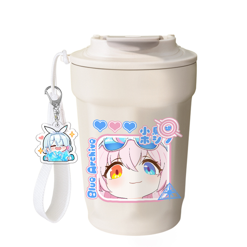 碧蓝蔚蓝档案铸币大头咖啡杯男二次元小鸟游星野保温杯高颜值水杯