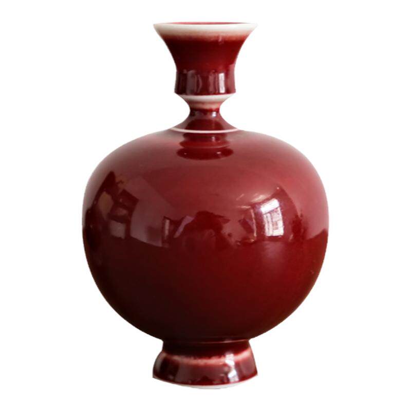 三生器物新品手工多彩小号茶席花瓶禅意花器中式风陶瓷摆件小花瓶