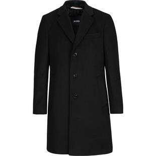 Hugo Boss男士2025新款冬季商务休闲保暖外套长款羊毛羊绒呢大衣