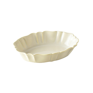 日本进口 Studio M' 陶瓷复古法式波纹边海鲜焗饭盘 烤箱焗烤碗