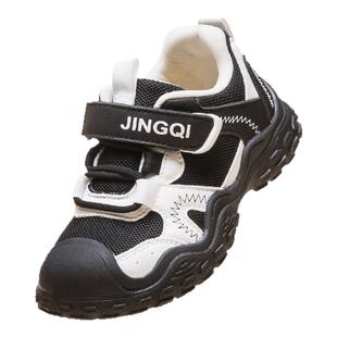 婧麒儿童运动鞋男女童鞋子透气网面春夏款2026新款软底防滑机能鞋