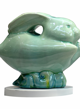 礼物书房电视柜摆件三彩艺陶瓷