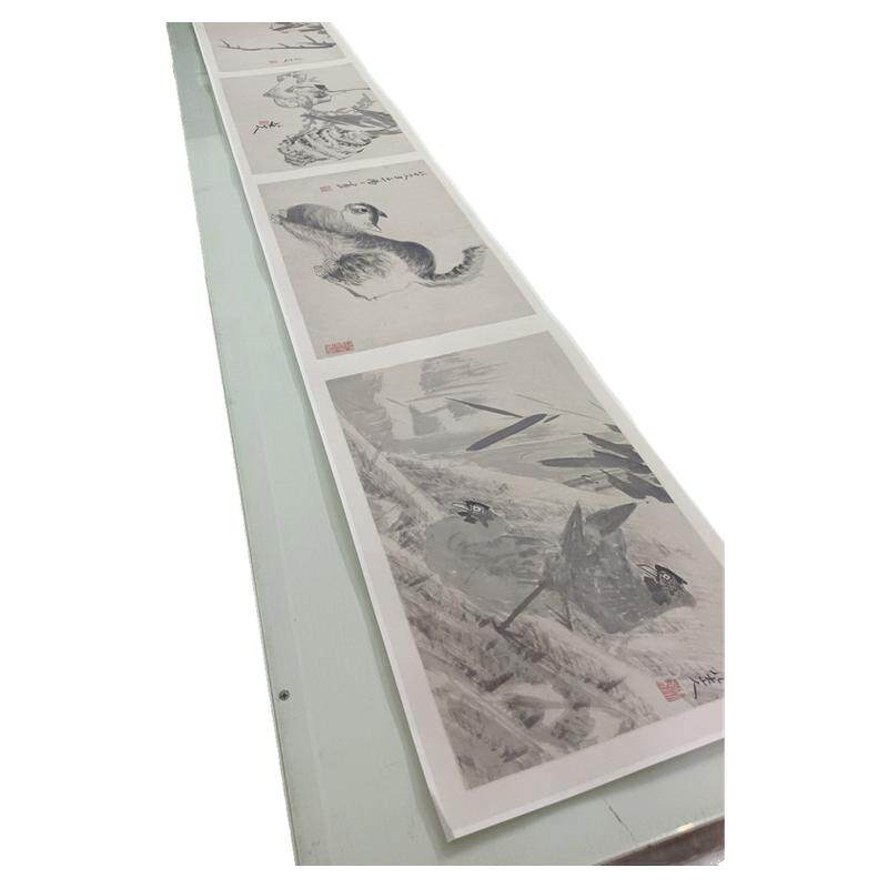 八大山人朱耷杂画册书画水墨花鸟国画真迹高清微喷仿古装裱装饰画