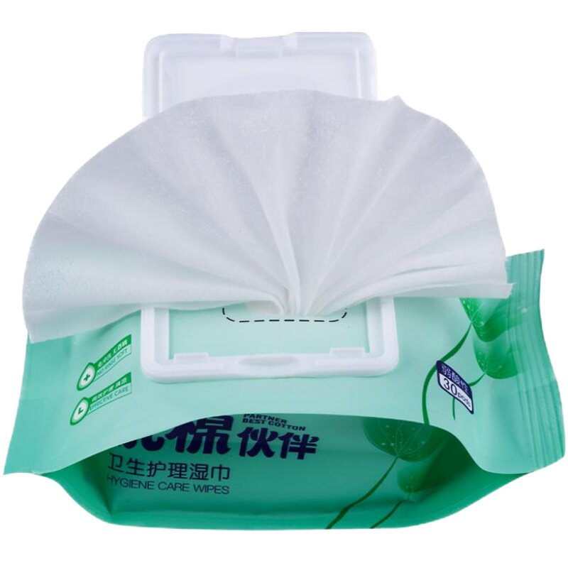 带盖薄荷卫生护理湿巾30片