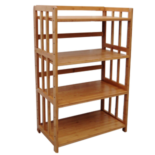 包邮简易实木楠竹厨房置物架收纳微波炉架子三四五层竹储物餐边架