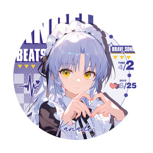 天使的心跳AngelBeats同人周边仲村由理立华奏由依镭射徽章吧唧