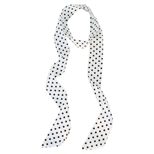 港风绿色波点丝巾搭配衬衫艺术生领带配饰长条颈饰独特新品飘带女