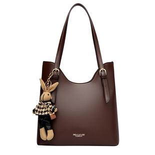 高级感真皮托特包包女2025新款头层牛皮腋下包百搭单肩通勤水桶包