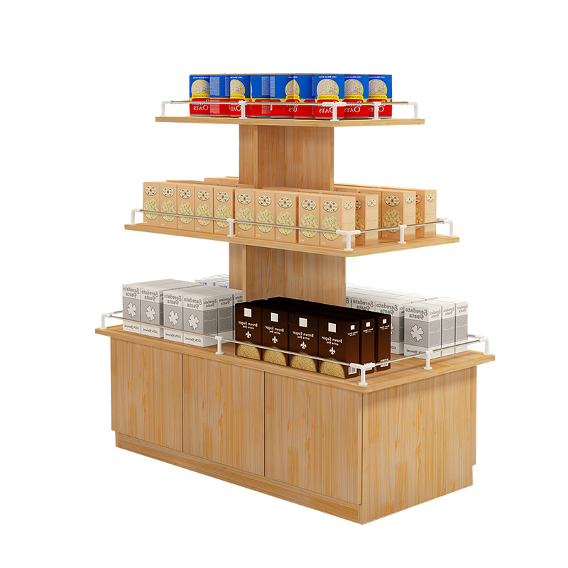 木制圆形货架堆头柜中岛柜展示架红酒展架鞋店展示柜玩具精品展台