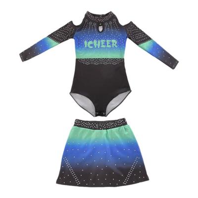 女竞技啦啦队健身操烫钻工艺体操