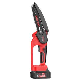 德力西无刷充电式锂电单手电锯家用小型手持锯电动链锯柴户外伐木