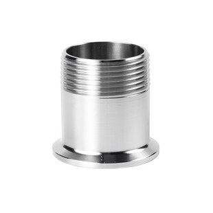 304不锈钢卫生级快装外丝接头卡箍外牙螺旋接头防腐蚀外丝卡盘