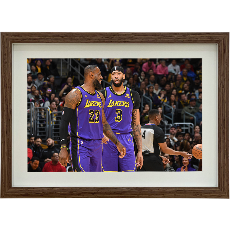 NBA湖人詹姆斯浓眉戴维斯相框摆台装饰画球星海报照片挂画送礼物