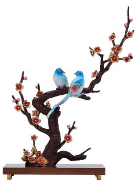 彩铜喜上眉梢摆件《双喜临门》