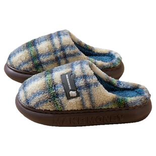 棉拖鞋男款2025新款秋冬季室内家居防滑毛绒保暖情侣包头棉拖女士