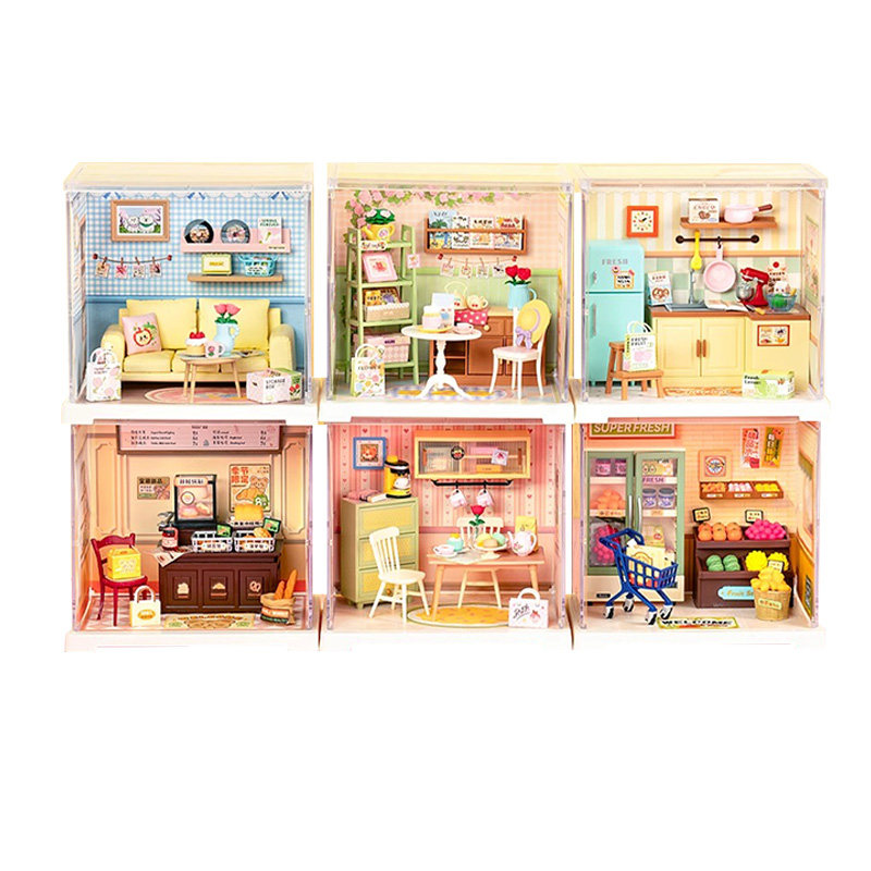 rolife若来迷你超级世界厨房小屋