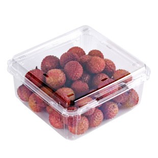 一次性水果包装盒水果店500M网红草莓打包盒超市一斤装透明塑料盒