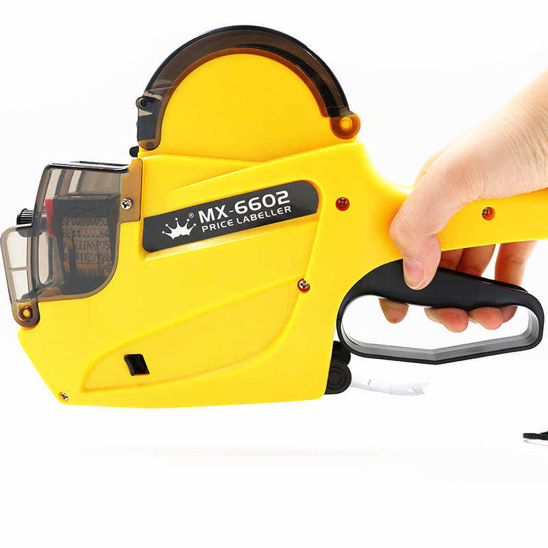 新款6602升级双排加盖打码机标价机超市双行价格打价机款号日期两
