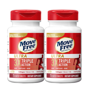 美国进口Schiff MoveFree益节 维骨力骨胶原软骨素精华 白瓶75粒