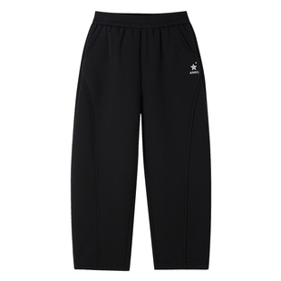 安奈儿童装男童女童裤子冬新款加绒加厚保暖防风宽松时尚长裤