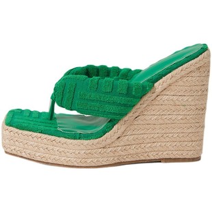 夹趾坡跟凉拖鞋wedge sandals for women shoes summer slippers