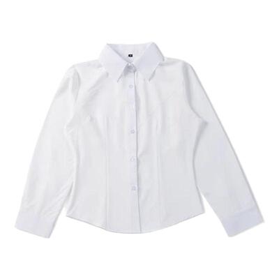 日系jk制服衬衫女短袖奶白色