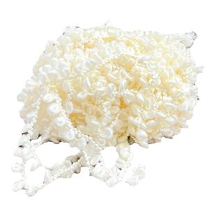 可手染 特色花式纱 手工编织线 手工混线配线 胚纱线 手账白色线