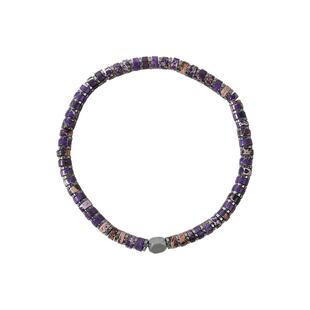 CCO紫色串珠潮流手链男士细珠手串星座手饰弹力绳潮牌礼物送男友