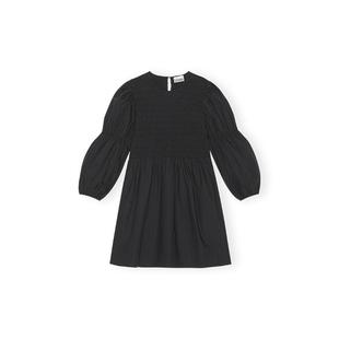 GANNI女装 黑色泡泡袖圆领罩衫连衣裙 F8494099