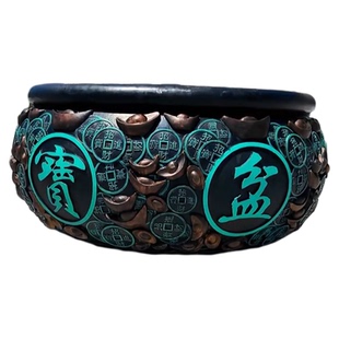 3米聚宝盆纯铜庭院门海大型聚财中式别墅院子摆件养鱼荷花铜水缸