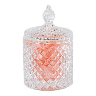 卧室香薰玻璃器皿欧式水晶玻璃罐精油空杯扩香石容器消磁盒摆件