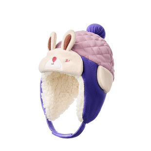 柠檬宝宝儿童帽子秋冬季男童女童护耳雷锋帽男孩女孩冬天保暖围脖