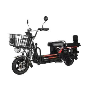 载重王拉货电动车电瓶车电摩72v二轮载货路霸外卖送餐铁皮踏板车