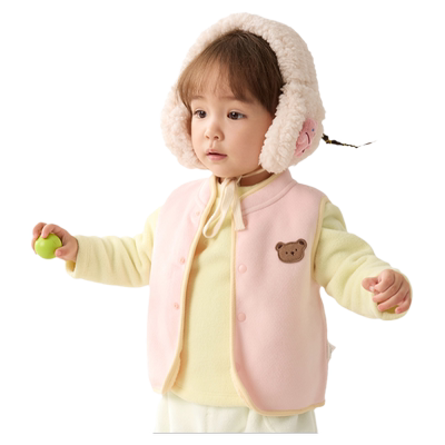 巴拉巴拉婴儿马甲羊羔毛背心两面