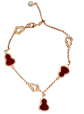 通体s925镀18K葫芦白贝手链百搭