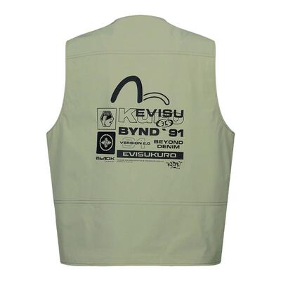 Evisu男士马甲外套海鸥背心