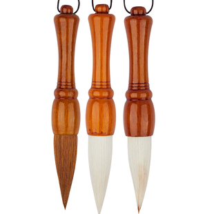 写对联春联纸专用斗笔书法大毛笔自写福字斗方福卡大字楷书榜书短杆提斗抓笔毛笔狼毫兼毫羊毫专业级湖笔大号