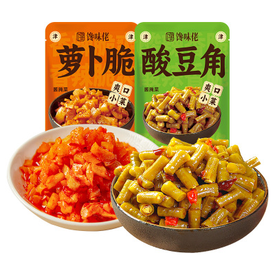 馋味佬酸豆角小菜腌菜即食小袋装泡菜下饭菜热干面搭档拌饭菜酱菜