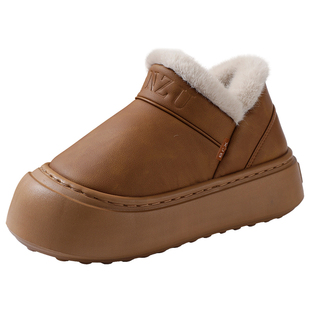 冬季棉鞋女款加绒加厚保暖厚底防滑外穿棉拖鞋女2025新款包跟室内