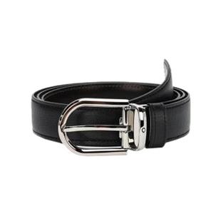 【自营】万宝龙/Montblanc原装黑色商务时尚休闲男士皮带腰带礼物