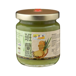 马来西亚锦源好味班兰榴莲咖也蛋椰酱 面包吐司果酱pandan kaya