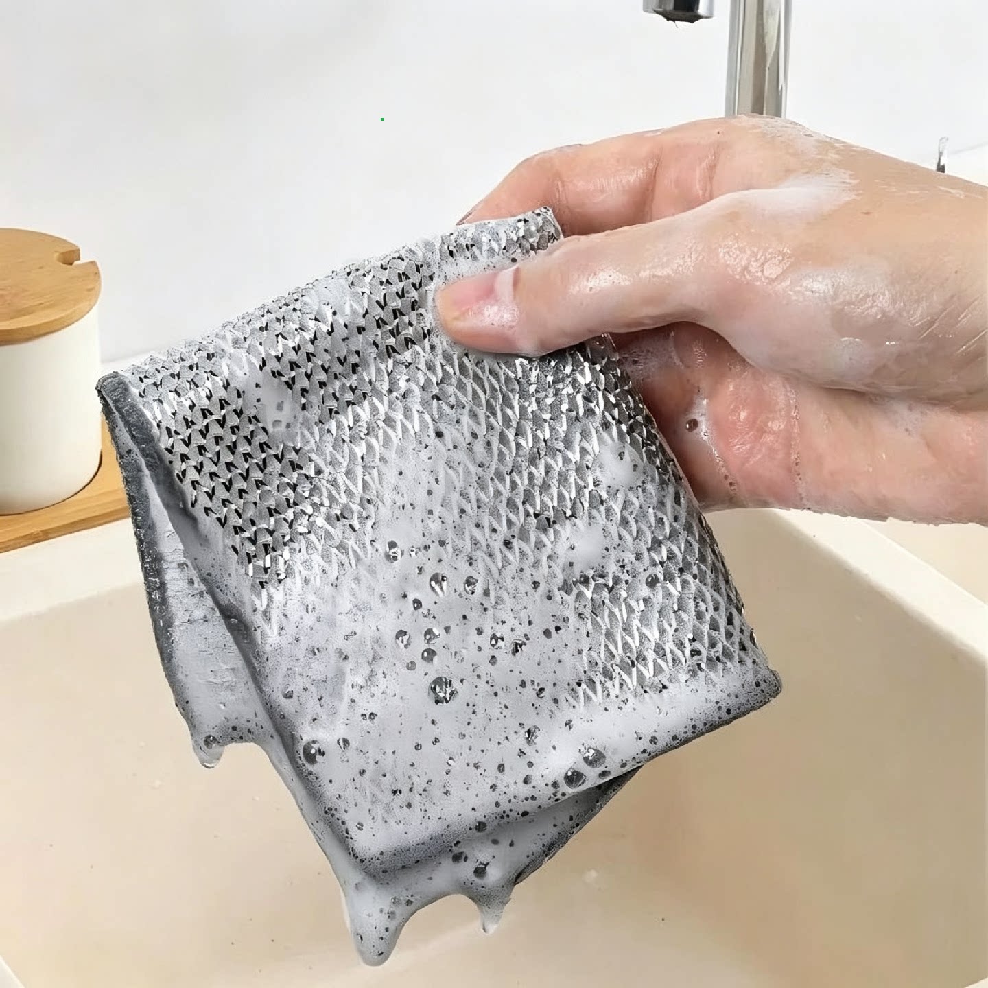 清洁海绵厨房用品锅碗瓢盆抹布洁布泡沫银丝抹布耐磨布刷洗碗百洁