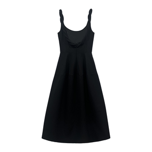 板栗西西【暮影光随】秋冬法式气质设计感领口内搭上衣背带裙套装