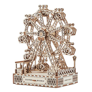 手工diy音乐盒创意生日礼物送女友旋转摩天轮木质八音盒 情人节礼