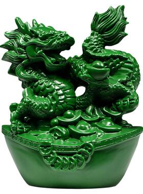 木雕龙摆件新中式家居客厅装饰