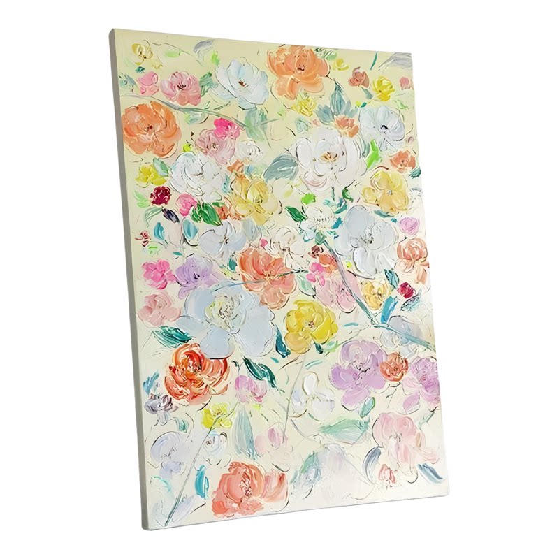 奶油风繁花似锦花卉装饰画壁画
