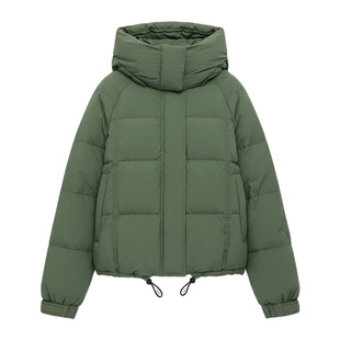 YAYA鸭鸭2026年冬季新款短款羽绒服女时尚连帽面包服鸭绒保暖外套