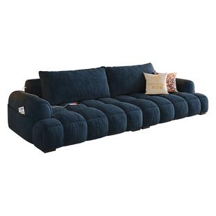 帕沙曼 棉花糖布艺沙发小户型客厅泡芙法式复古风云朵雪尼尔沙发